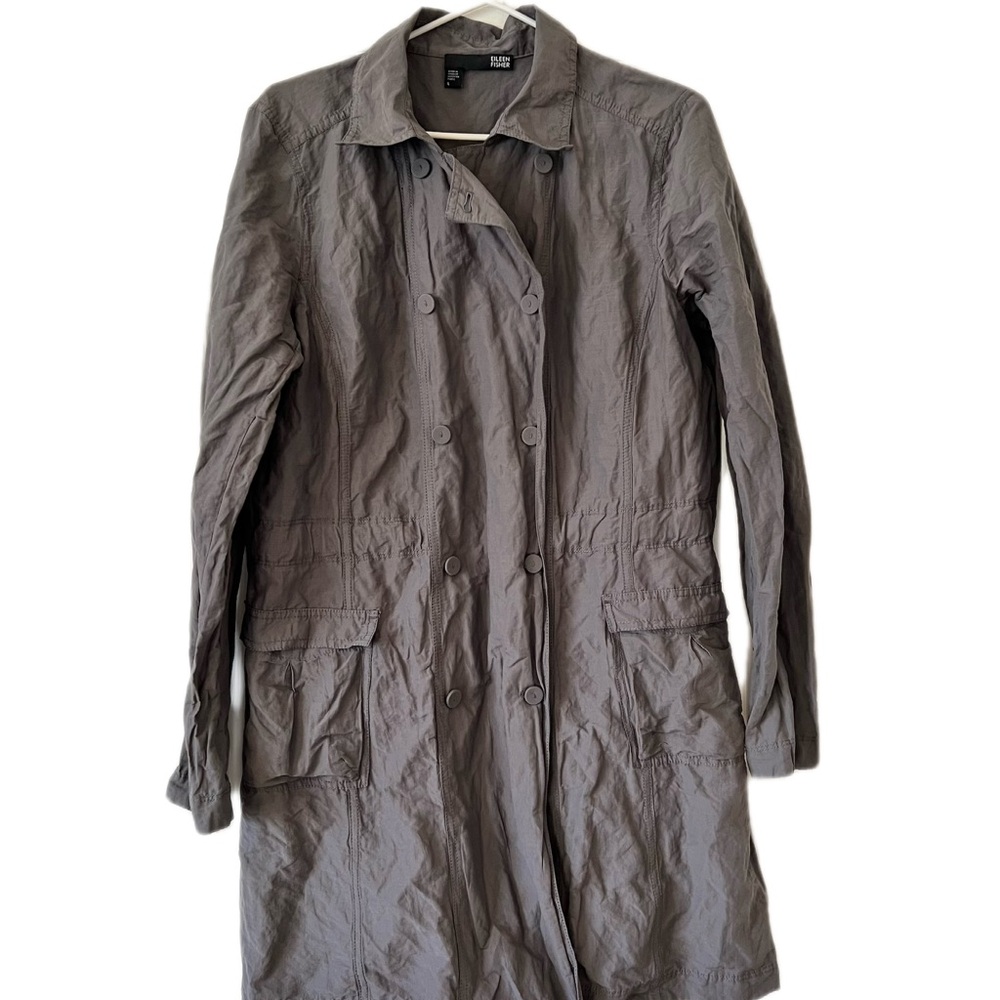 Eileen Fisher Charcoal Trench Coat